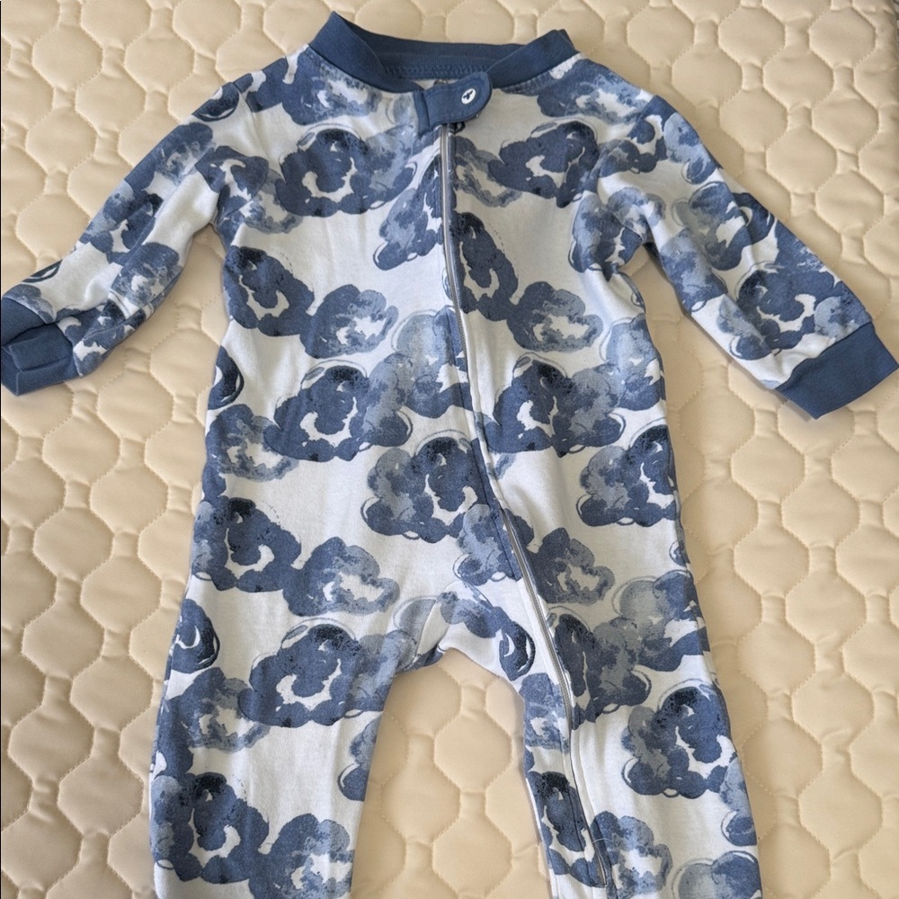 Burt's Bees Baby Blue Cloud Footie